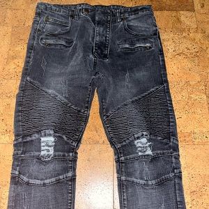 Biker skinny jeans